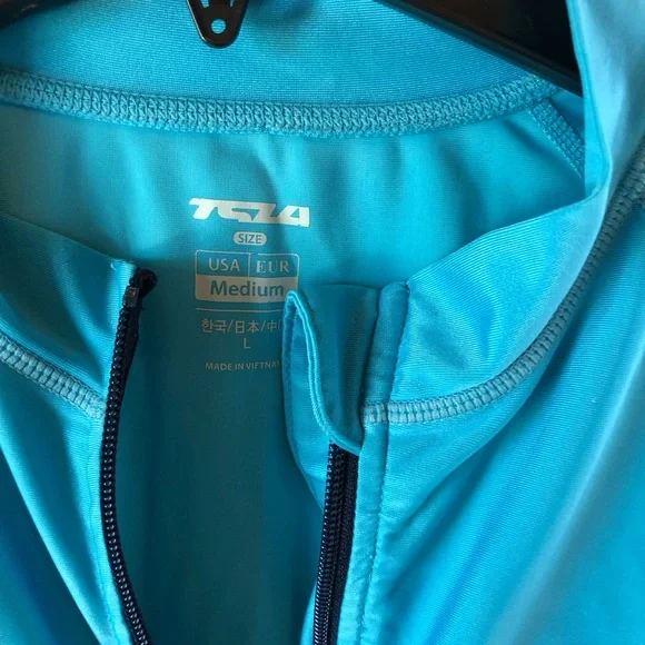 TSLA women’s M zipper front rash guard SPF guard surf board beach pool swim - Picture 3 of 4